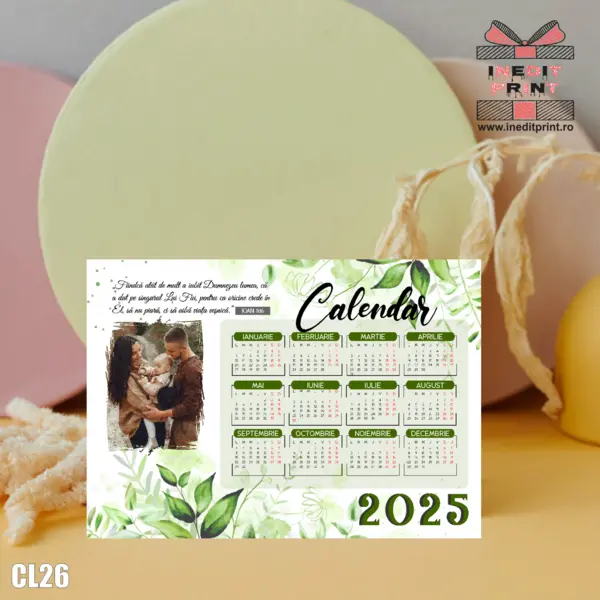 Calendar magnetic personalizat poza + verset - CL26