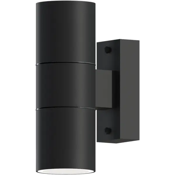Calex Lampa de perete de exterior LED Calex Turin, 2x bec GU10, otel inoxidabil, IP54, inaltime 170 mm, Negru