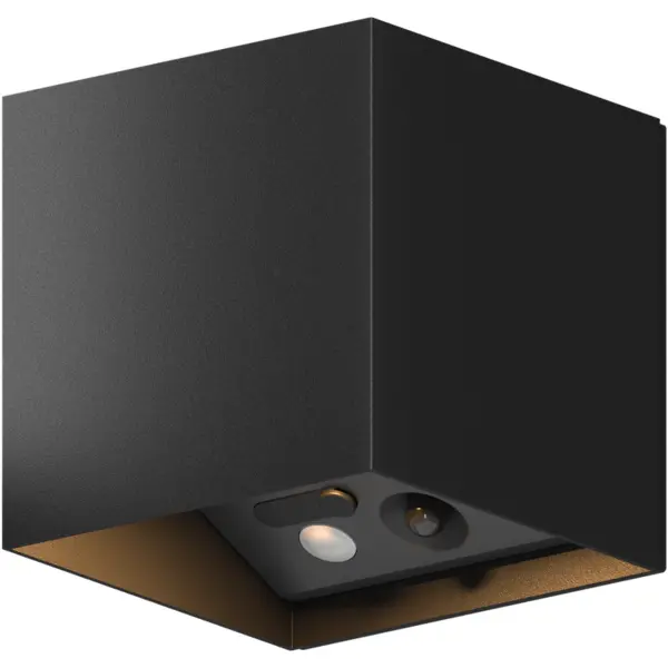 Calex Lampa de perete de exterior LED Calex Volterra, reincarcabila, 7W, 170 lm, IP44, Negru