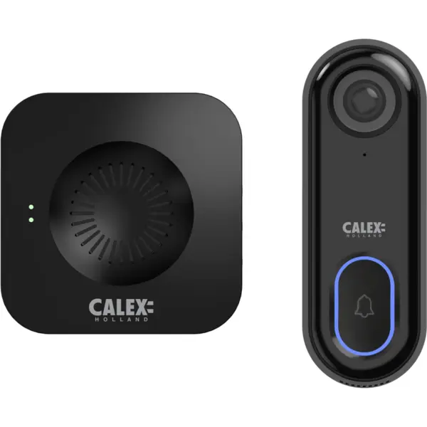Calex Set sonerie video Calex Smart 1080P cu difuzor wireless, Negru