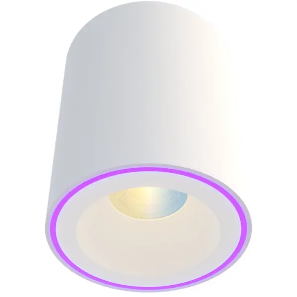 Calex Spot de tavan LED Calex Smart Halo 10cm, RGB, lumina calda, 6.5W, IP20, clasa G, Alb