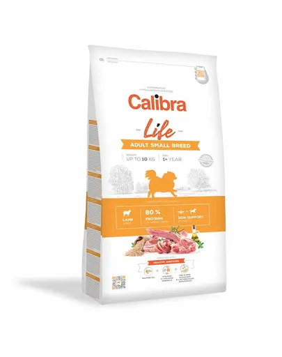 CALIBRA Dog Life Adult Small Breed Lamb hrana uscata superpremium pentru caini adulti de talie mica, cu miel 6 kg