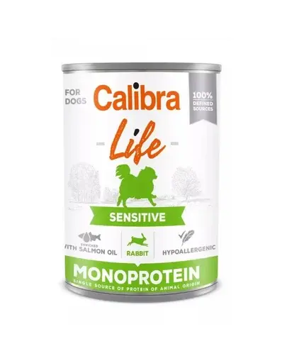 CALIBRA Dog Life Sensitive Rabbit 400 g cu iepure hrana completa pentru caini adulti