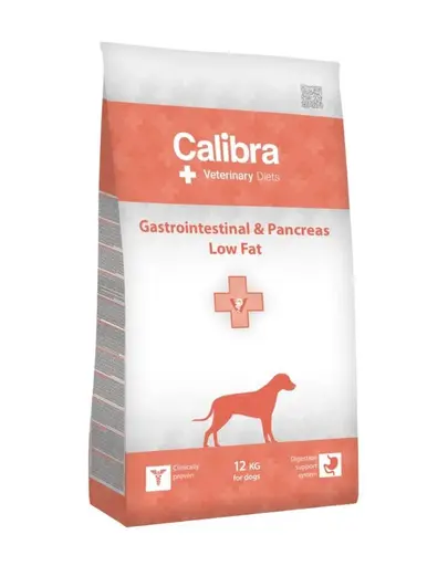 CALIBRA Veterinary Diet Dog Gastrointestinal & Pancreas Low Fat 12 kg dietă câini
