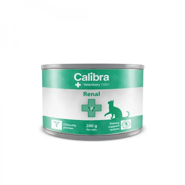 CALIBRA Veterinary Diets Renal, Pui, dietă veterinară, conservă hrană umedă pisici, sistem renal, (pate), 200g