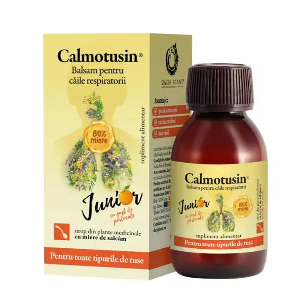 Calmotusin Junior Sirop cu gust de Portocale, Dacia Plant | 100 ml