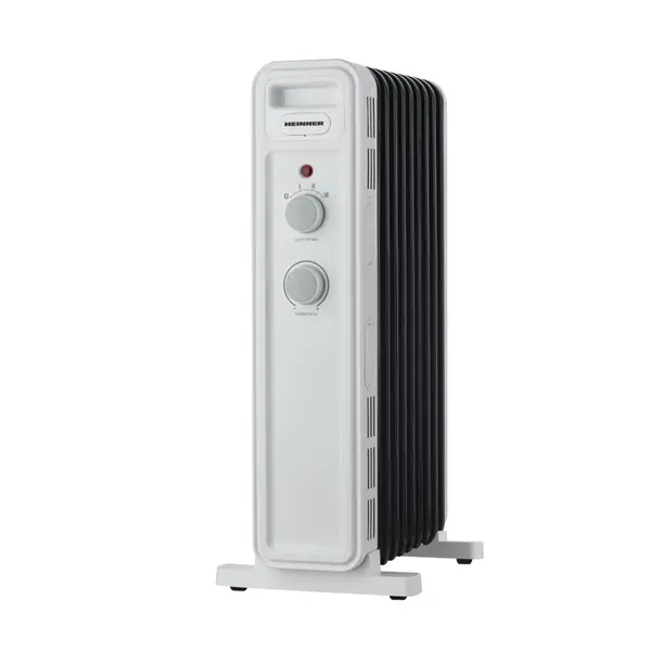 Calorifer cu ulei Heinner HOH-M09WH-BK, 9 elementi, 3 setari de temperatura, termostat ajustabil, Alb/Negru