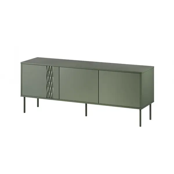 Cama MEBLE Comoda Cama Meble RTV, set Tresse, 3 usi, 150x40x55 cm, Verde