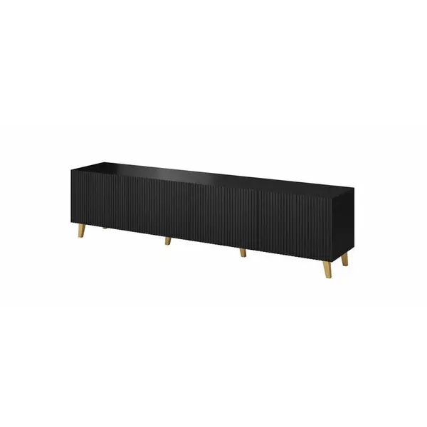 Cama MEBLE Comoda Cama Meble TV Pafos, 200x42x52, Negru mat