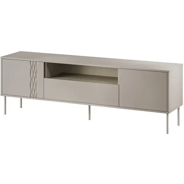 Cama MEBLE Comoda RTV Cama Meble Tresse, 3 usi, 1 raft, 180x40x54,5 cm, Cashmere matt