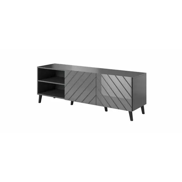 Cama MEBLE Comoda TV Cama Meble Abeto 150x42x52, MDF-PAL, Gri