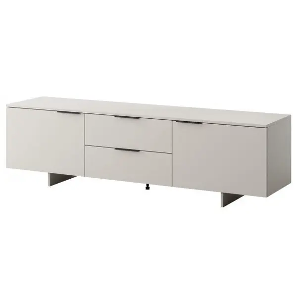 Cama MEBLE Comoda TV Cama Meble Alma, 2 usi 2 sertare, 180x41.5x55cm, PAL-MDF, Gri