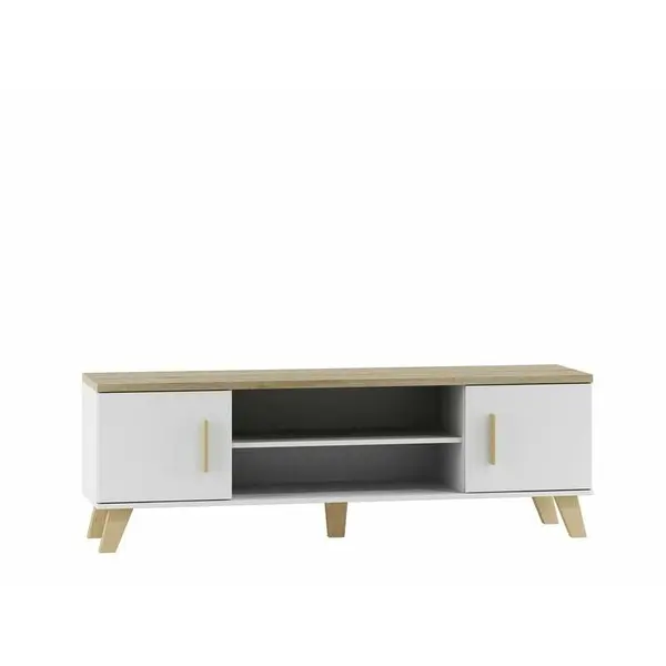 Cama MEBLE Comoda TV Cama Meble Lotta 160 2D2K, Alb-Bej