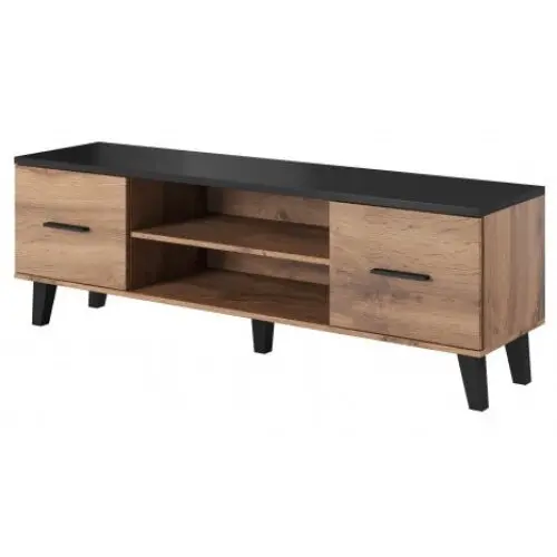 Cama MEBLE Comoda TV, Cama Meble Lotta, PAL, 40x53x160cm, Maro-Negru