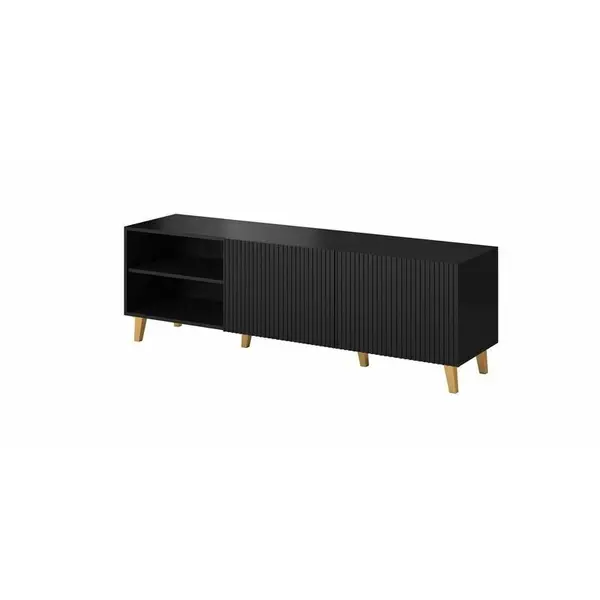 Cama MEBLE Comoda TV Cama Meble Pafos, 150x42x52cm, Negru mat