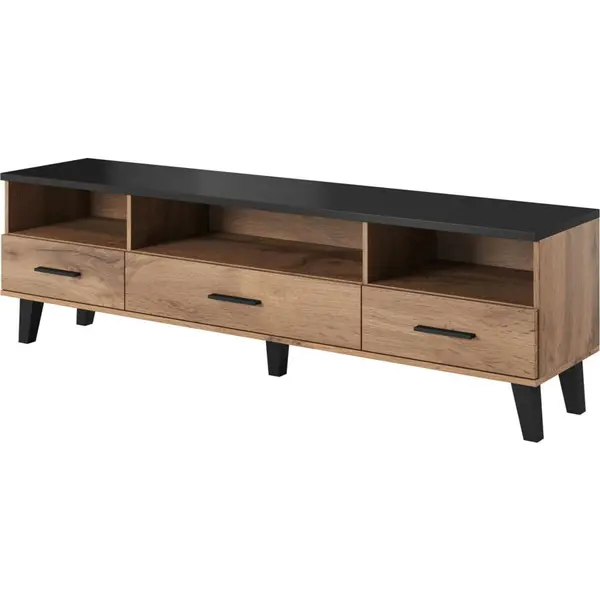 Cama MEBLE Comoda TV, Cama Meble, PAL, 40x53x180cm, Maro/Negru