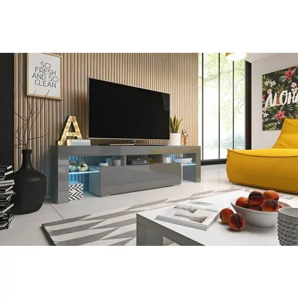 Cama MEBLE Comoda TV Cama Meble Toro 158, Gri