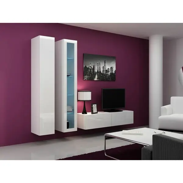 Cama MEBLE Comoda TV Cama Meble Vigo 140, 30/140/40 cm, Alb