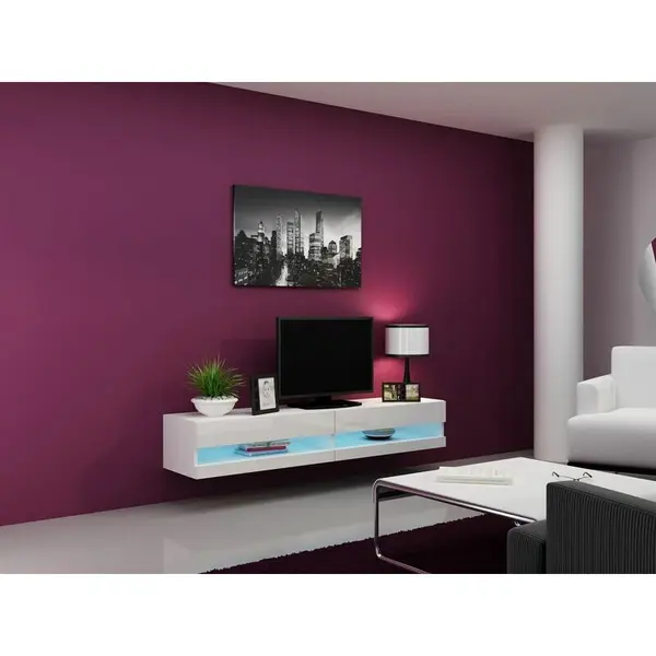 Cama MEBLE Comoda TV Cama Meble Vigo New, 30/180/40 cm, Alb