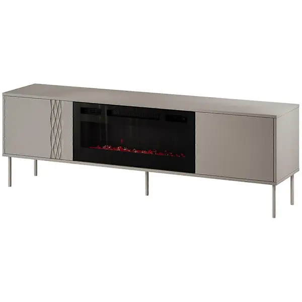 Cama MEBLE Comoda TV si semineu, Cama Meble, Tresse, 180x40x54.5, bej mat