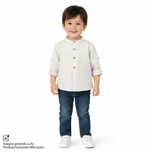 Camasa copii Chicco tunica, Bej cu model, 01951-70MC