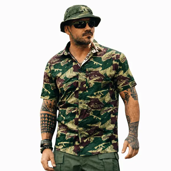 Camasa Helikon-Tex Hawaiian Shirt - Brushstroke Camo / 2XL