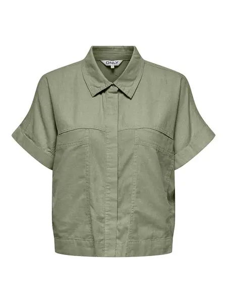 Camasa Onlcaro S/s Linen Bl Boxy Cc Pnt