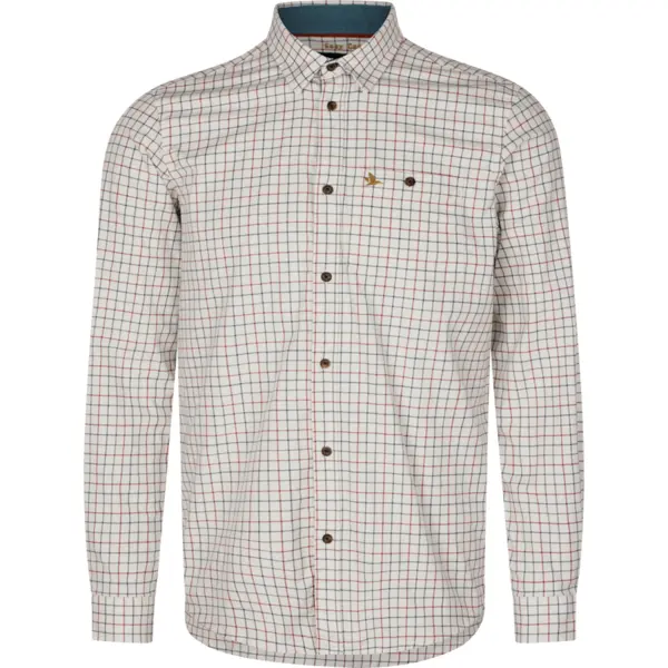 Camasa Oxford Shooting Shirt Grape Leaf/Terracotta Check