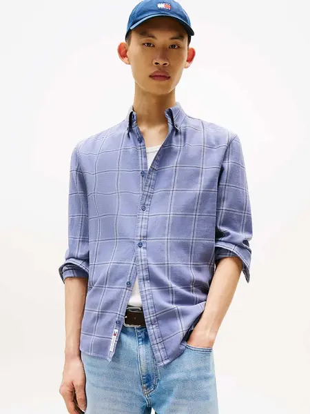 Camasa Tjm Essntl Twill Check Reg Shi