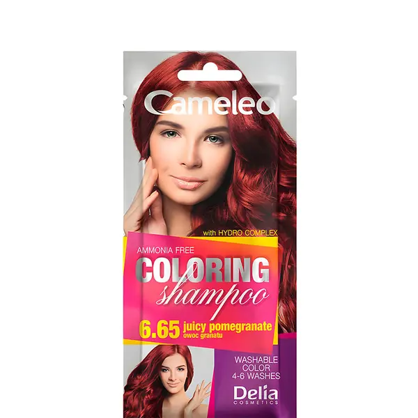 Cameleo Ammonia Free Coloring Shampoo 40ml - 6.65 Juicy Pomegranate