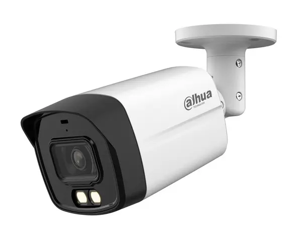 Camera analog bullet HDCVI Dahua, 8MP 4K, Smart Dual Light, IR 40m, lumina calda 40m, lentila 3.6mm, microfon, WDR 120dB, IP67, HAC-HFW1801TLMP-IL-A-0360B-S2