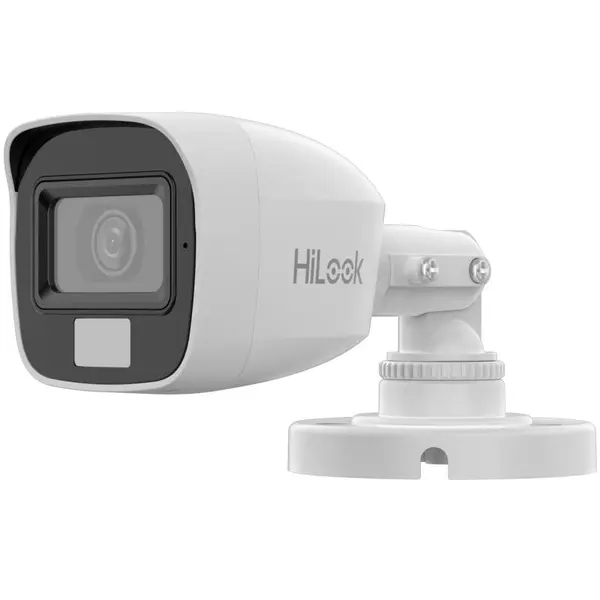 Camera analog Turbo HD HiLook Hikvision 2MP Smart Hybrid Light IR 20m lumina alba 20m, IP66 THC-B127-LMC