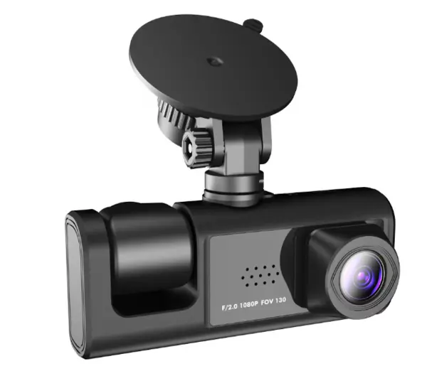 Camera Auto Dvr de Bord Full Hd 1080p Camp Vizual Ultra Larg de 170 grade Ecran Lcd 3 Lentile