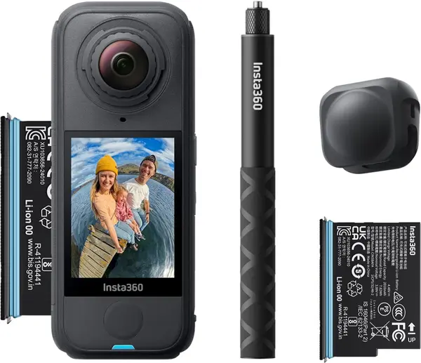 Cameră de acțiune Insta360 - X4 Air Starter Bundle, 29MPx, 8K, neagră