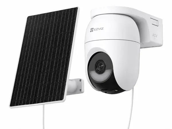 Camera de exterior EZVIZ CS-CB8c/SP, 2K+, lentila 4 mm, iluminare duala, Wi-Fi, AI,slot card microSD, baterie 5200mAh, panou solar 5W, IP65