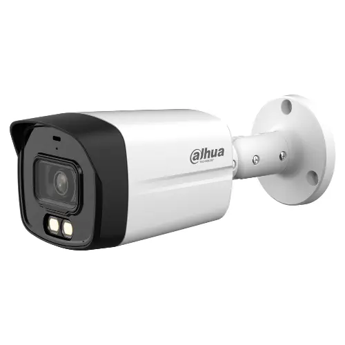 Camera de supraveghere 8 MP, 3.6 mm, Lumina alba 40 m, microfon, Bullet, Analogica, Full-color - Dahua HAC-HFW1809TLM-A-LED-0360B