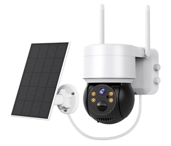 Camera de supraveghere cu panou solar 1080P 2MP viziune nocturna zoom 5X detectare miscare PIR