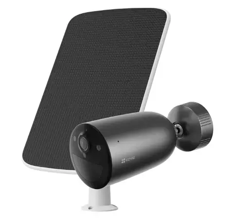 Camera de supraveghere Ezviz EB3 2K 4G cu panou solar Type-C, Modul de protectie Always On, Wi-Fi, 5200 mAh,IR 30M, Detectarea formei umane/vehiculului, Comunicare Bidirectionala, stocare in Ezviz CloudPlay (Negru)