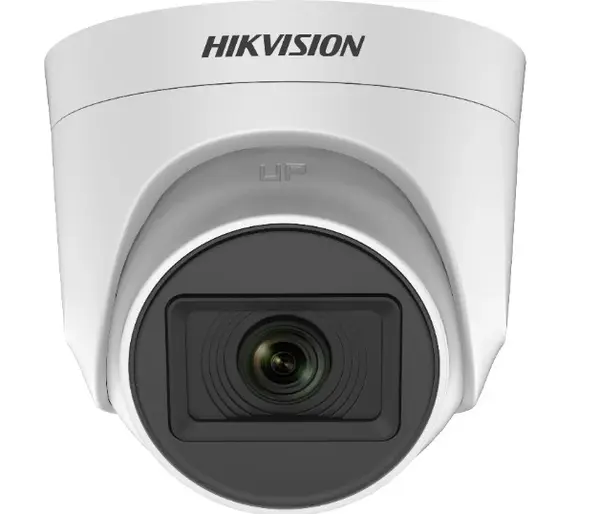 Camera de supraveghere pentru interior cu microfon, 5MP 2K+, IR cu EXIR 20m, Hikvision DS-2CE76H0T-ITPFS2.8MM
