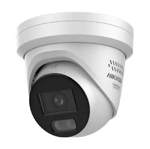 Camera de supraveghere video exterior IP Turret Hikvision ColorVu DS-2CD2387G3-LIS2UY/SL(4MM), 4K 8MP, 4mm, IR 30m, Microfon, IP67