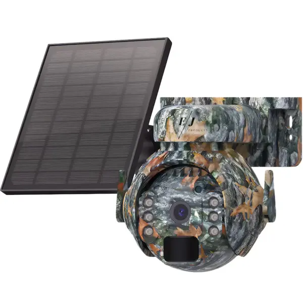 Camera de supraveghere, WiFi, 3MP, rotire 355°, inclinare 90°, alimentare solara, video, audio bidirectional, vizionare nocturna, detectarea miscarii, camuflaj