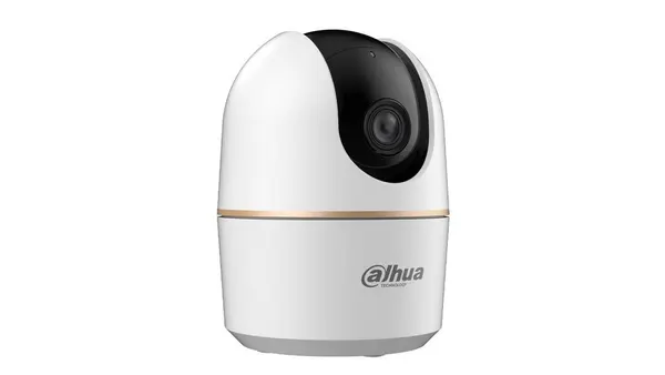 Camera de supraveghere WiFi de interior Dahua DH‑H2A, Pan/Tilt 360°, 2MP 1080p, Vedere nocturnă IR 10 m, Detecție AI persoane, Urmărire automată, Comunicare bidirecțională, Alarmă sunete anormale, Mod confidențialitate, H.265, Slot microSD