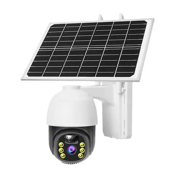 Camera de supraveghere wireless 5MP cu panou solar si rotire 355°, infrarosu, WiFi/4G