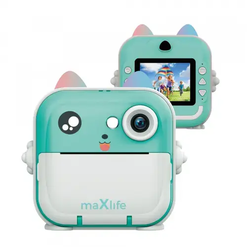 Camera Digitala cu functie de printare MaXlife MXPC-100 Kids, Ecran IPS 2.4inch, Bluetooth (Albastru)