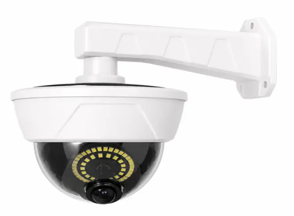 Camera falsa solara tip glob 55 LED control din telecomanda senzor de miscare Alba