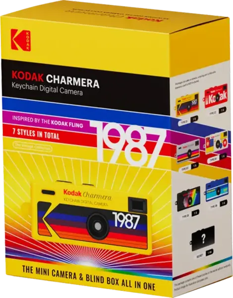 Camera foto compacta Kodak Charmera Keychain, 1.6MP, 1/4inch, 30 FPS, USB-C (Multicolor)