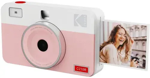 Camera foto instant Kodak Mini Shot 2 Retro, Ecran LCD 1.7inch, 10MP, Blit incorporat (Roz)
