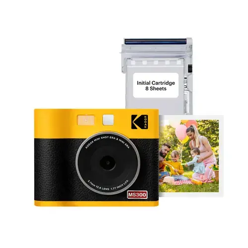 Camera foto instant Kodak Mini Shot 3 ERA MS300, Ecran LCD 1.7inch, 13MP, Blit integrat (Negru)