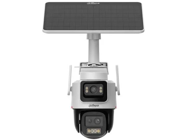 Camera IP 4G Dahua WizColor, 3+3MP, lumina calda 50m, zoom hibrid 6x, microfon si difuzor, alarma audio-vizuala, panou solar 8W, baterie 65Wh, IP66, microSD 512GB, IPC-PTS2649C-3E3Z-PRO