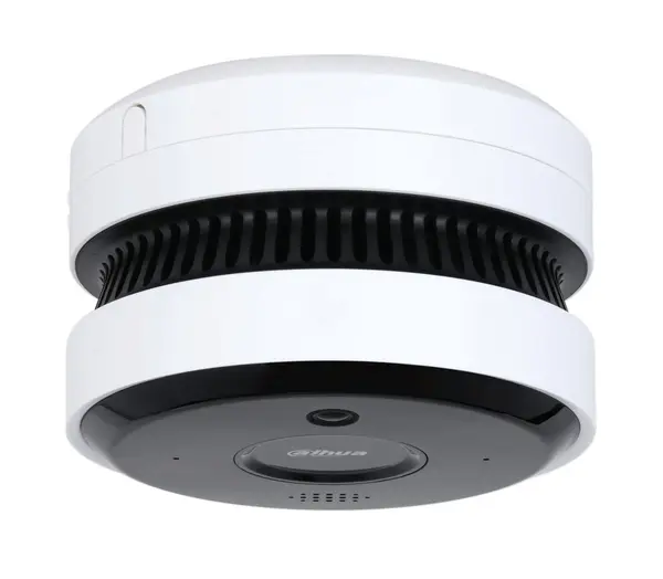Camera IP 5MP Dahua HY-SAV849HA-E, cu detector de fum, Functii AI, 5MP 2K, IR 20m, 2mm, Microfon si difuzor, MicroSD, PoE